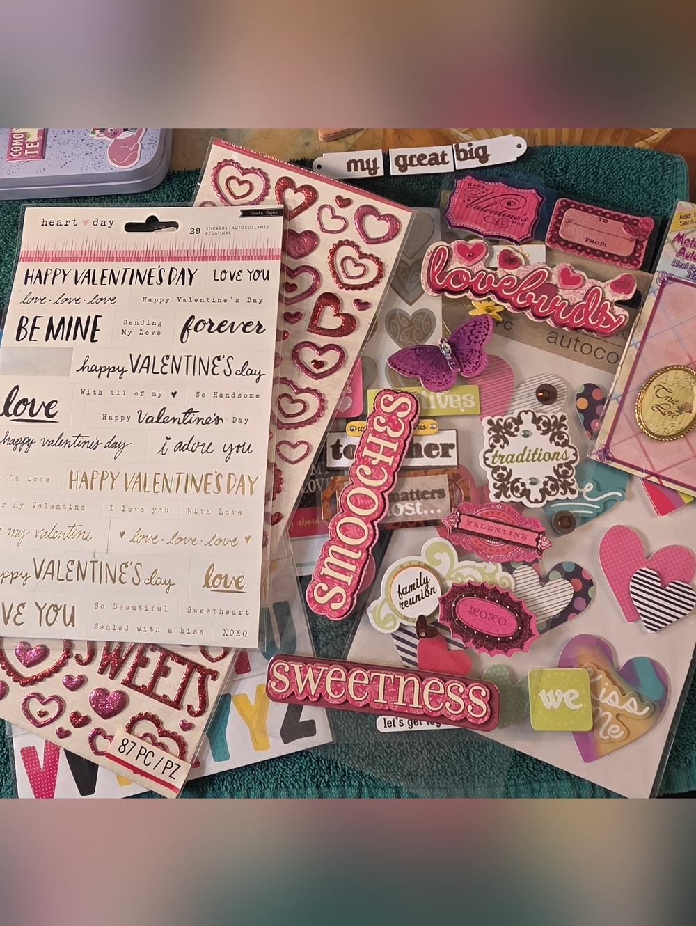 Assorted Pink Valentine’s Day Stickers